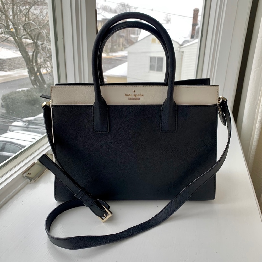 Kate Spade Black and Cream Satchel